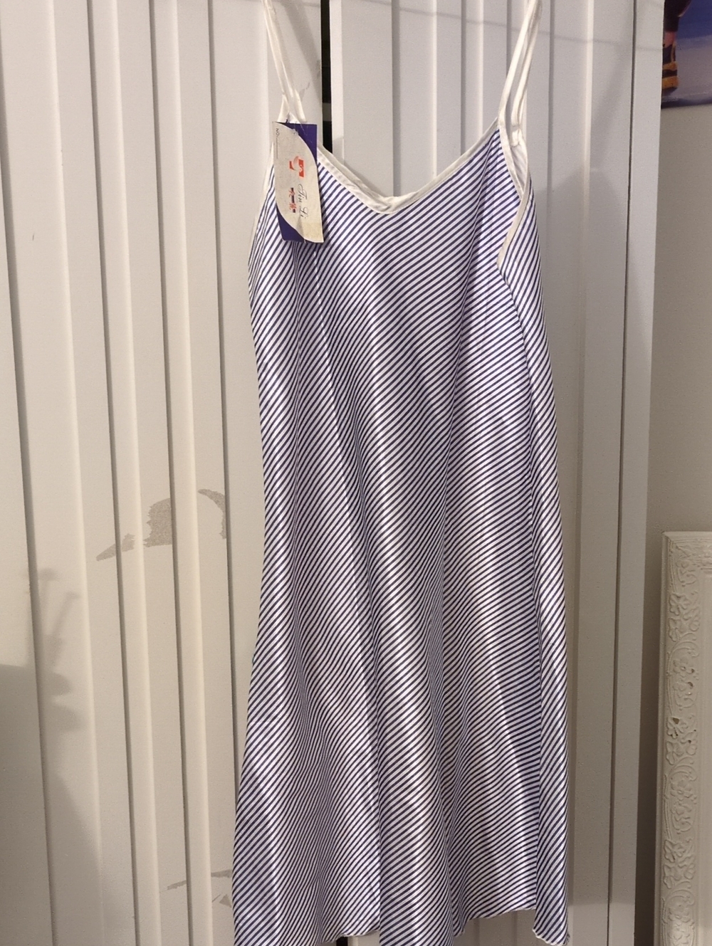 Girls' Navy Stripe Spaghetti Strap Dress